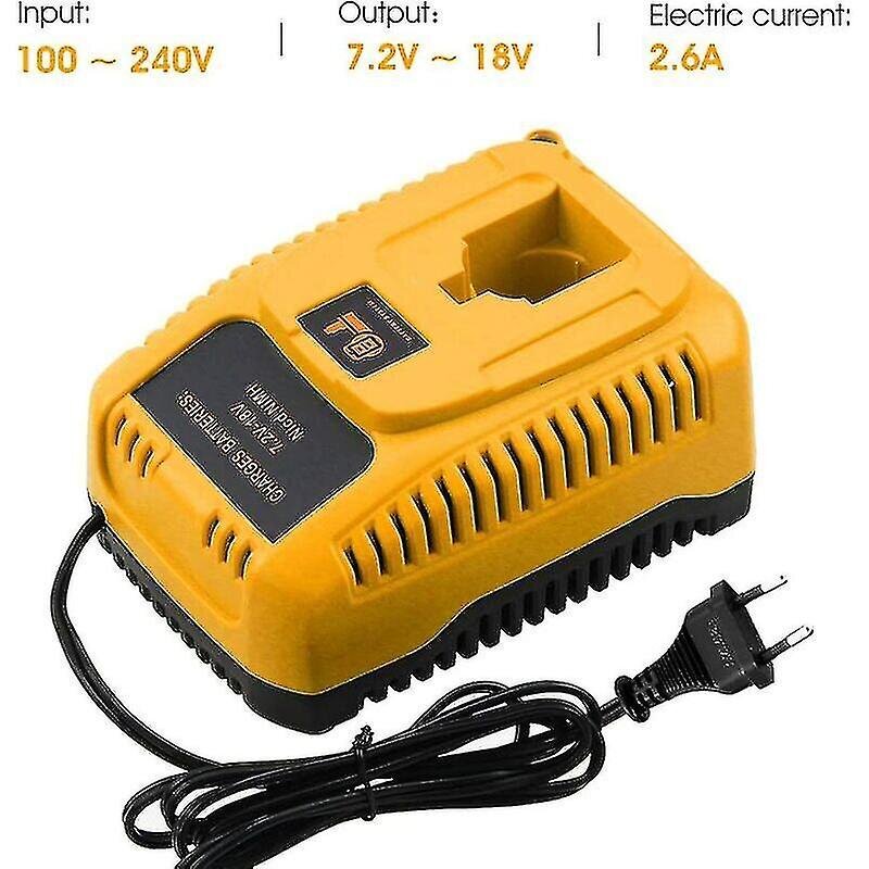 Dc9310 vaihtolaturi Dewalt Ni-cd & Ni-Mh akulle 7.2v-18v Dc9096 Dc9098 Dc9099 Dc9091 Dc9071 De9057 Dw9096 hinta ja tiedot | Paristolaturit | hobbyhall.fi