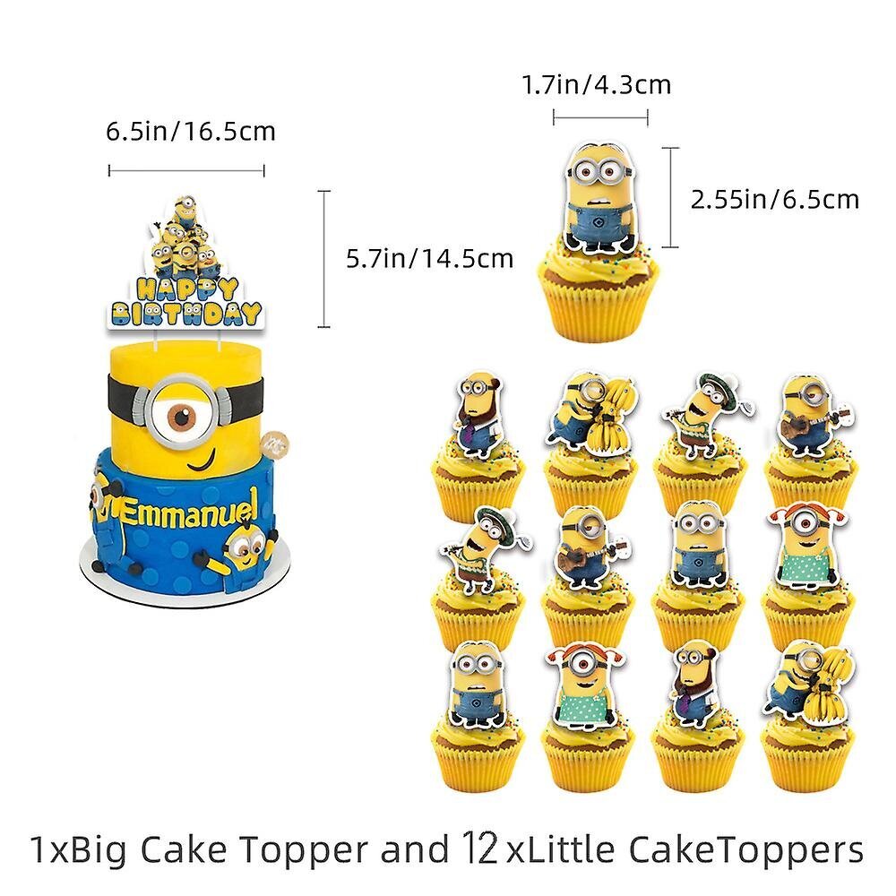 Sarjakuva Minions Syntymäpäiväjuhlatarvikkeet - 30 kpl Syntymäpäiväjuhlasuosikki Happy Birthday Banner Cake Topper Cupcake Topper Ilmapallot Poikien Tytölle hinta ja tiedot | Juhlakoristeet | hobbyhall.fi