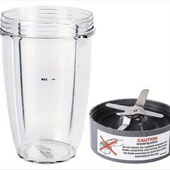 32 Oz BPA-vapaa tehosekoitinkuppi ja tehokas poistoterä – sopii täydellisesti NutriBullet 600W/900W tehosekoittimiin – vaivaton terän vaihto – Premium hinta ja tiedot | Tehosekoittimet | hobbyhall.fi