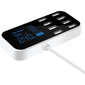 A9S nopea autolaturi 8-porttinen Multi USB LCD-näyttö puhelinlaturi 12V USB-keskitin puhelimen tabletin DVR:lle, musta hinta ja tiedot | Paristolaturit | hobbyhall.fi