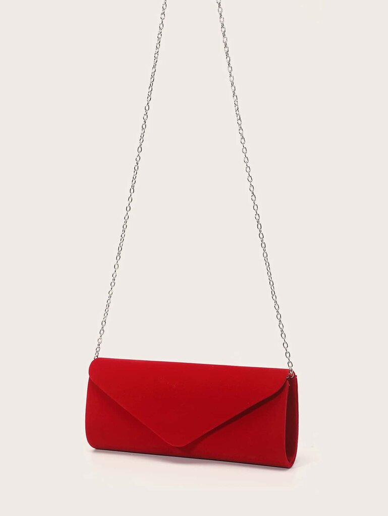 Red Velvet Clutch Bag V-muotoisella läppäsuojalla hinta ja tiedot | Naisten laukut | hobbyhall.fi