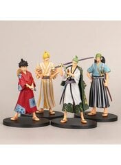 4 kpl 18cm One Piece Anime figuuri Luffy Zoro Chopper Nami Toimintafiguuri Land of Wano Lelut hinta ja tiedot | Pienoismallit | hobbyhall.fi