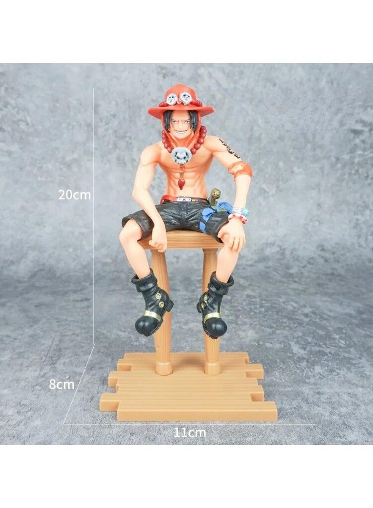 4 kpl Anime One Piece Luffy Ace Nami Hancock Figure Bar asento Istuma-asento Action Figure PVC Model Doll, 17-22cm hinta ja tiedot | Pienoismallit | hobbyhall.fi