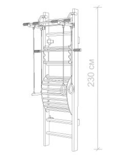 Puolapuut STANDART D-7 230x64cm 230x64cm hinta ja tiedot | Puolapuut ja voimisteluseinät | hobbyhall.fi