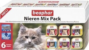 Beaphar Nieren Diet Taurin Mix tauriinia, kanaa, lohta, karitsaa ja ankkaa, 6x100 g hinta ja tiedot | BEAPHAR Kissat | hobbyhall.fi