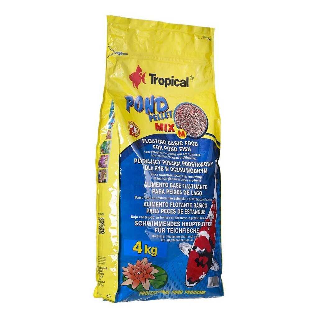 Ruoka lampikaloille Tropical Pond Pellet Mix, 4 kg hinta ja tiedot | Kalanruoka | hobbyhall.fi