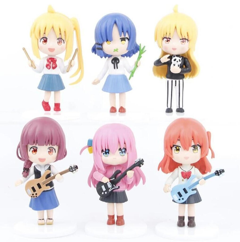 6 kpl 10cm BOCCHI THE ROCK Anime Figure Kitaristi Gotoh Hitori Action Figure Ijichi Nijika/Kita Ikuyo Figure Collectible Model Toy hinta ja tiedot | Pienoismallit | hobbyhall.fi