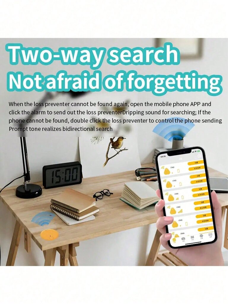 Pyöreä Bluetoothin häviämisenestolaite Älykäs matkapuhelin APP Sijainti Kaksisuuntainen hälytyshälytys hinta ja tiedot | Intiimipesutuotteet | hobbyhall.fi