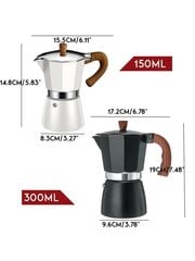 150/300 ml Moka Pot alumiininen espressokahvinkeitin Klassinen italialainen alumiininen Moka vedenkeitin puisella kahvalla hinta ja tiedot | Intiimipesutuotteet | hobbyhall.fi