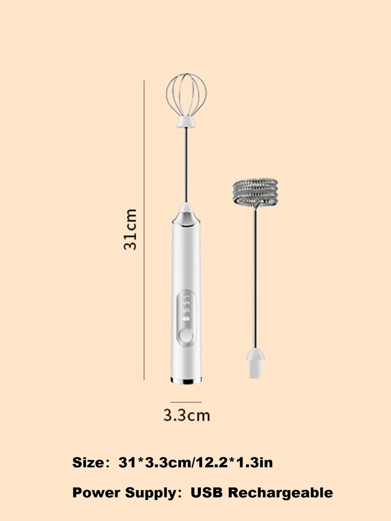 1kpl maidonvaahdotin vaihtopäällä, moderni hopeanvärinen ladattava sähköinen juomasekoitin keittiöön hinta ja tiedot | Intiimipesutuotteet | hobbyhall.fi