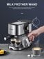 Ihomekee Espresso Machine 15 baarin pumppupaine, espresso- ja cappuccino-kahvinkeitin maidonvaahdottimella/höyrysauvalla latteelle, mokkalle, cappuccinolle, hopealle hinta ja tiedot | Intiimipesutuotteet | hobbyhall.fi