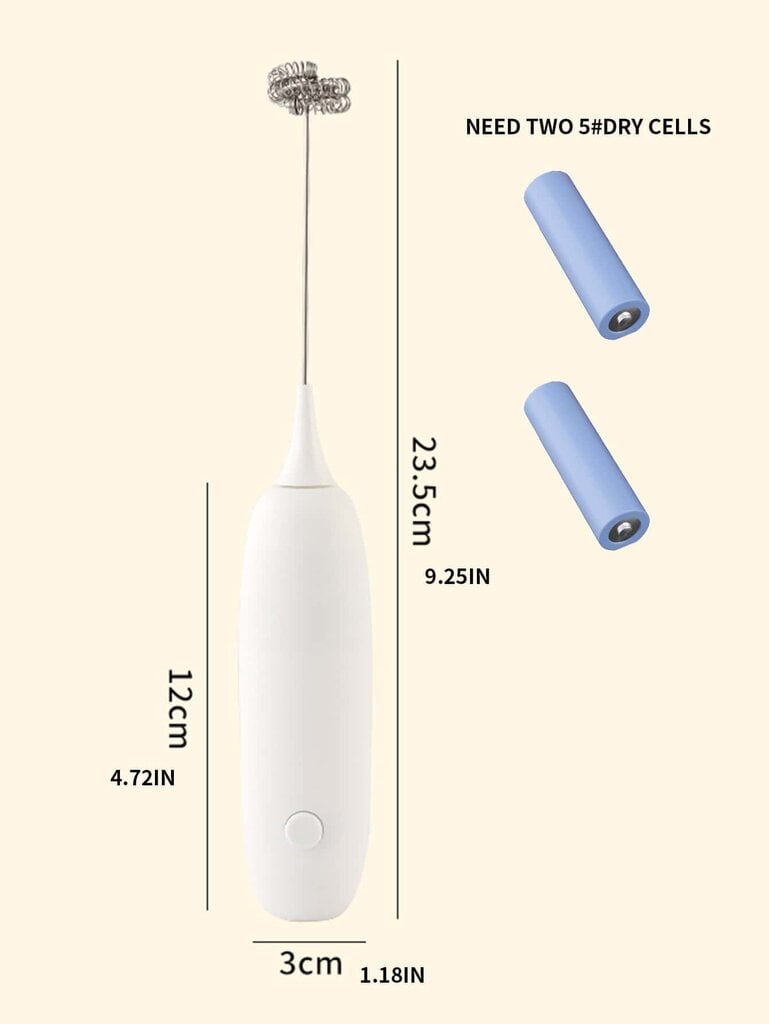 1kpl kannettava irrotettava mini sähköinen maidonvaahdotin, yksinkertainen muotoilu, akkukäyttöinen hinta ja tiedot | Sähkövatkaimet ja maidonvaahdottimet | hobbyhall.fi