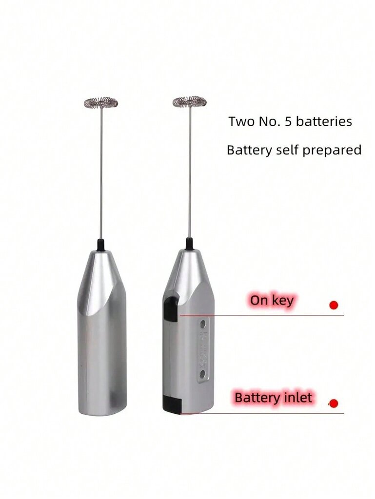 1 kpl ruostumattomasta teräksestä käsin pidettävä sähköinen maidonvaahdotin, Creative kahvinsekoitin, minivaahdonkeitin, yksinkertainen käyttö, Latten valmistukseen, teho 5 paristolla hinta ja tiedot | Intiimipesutuotteet | hobbyhall.fi