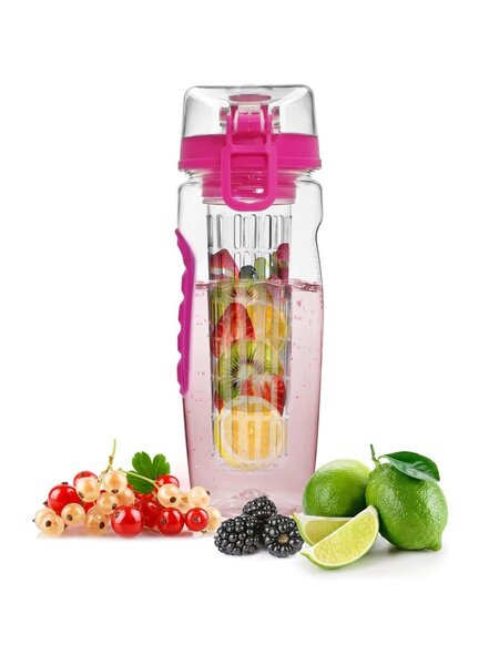 HOMM 32 OZ Fruit Infuser -vesipullo, BPA-vapaa Fruit Infuusio -urheilupullo, vuotamaton, kuntosalille, retkeilyyn ja matkoille