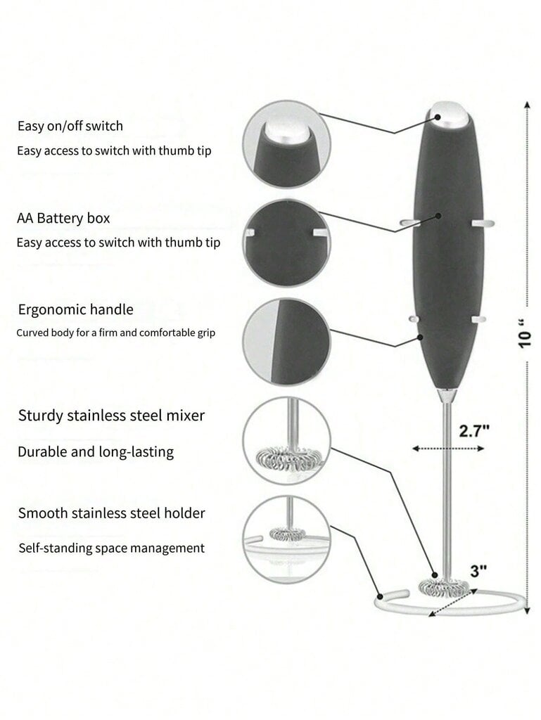 1 kpl paristokäyttöinen sähköinen maidonvaahdotin, mini kädessä pidettävä langaton kahvisekoitin hinta ja tiedot | Intiimipesutuotteet | hobbyhall.fi