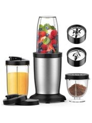 HOMM Personal Blender, 850 W:n keittiösekoitin pirtelöille ja smoothieille, 2*17 unssia ja 10 unssia To-Go-kupit ja -suuttimen kannet, BPA-vapaa, 6-teräiset Bullet-sekoittimet, P hinta ja tiedot | Sauvasekoittimet ja silppurit | hobbyhall.fi