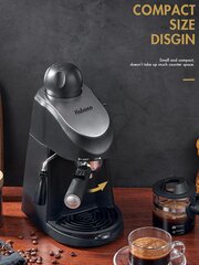 Yabano-espressokeitin, 3,5 baarin espressokahvinkeitin, espresso- ja cappuccino-keitin maidonvaahdottimella, espressokeitin höyrystimellä, musta hinta ja tiedot | Kahvinkeittimet ja kahvikoneet | hobbyhall.fi