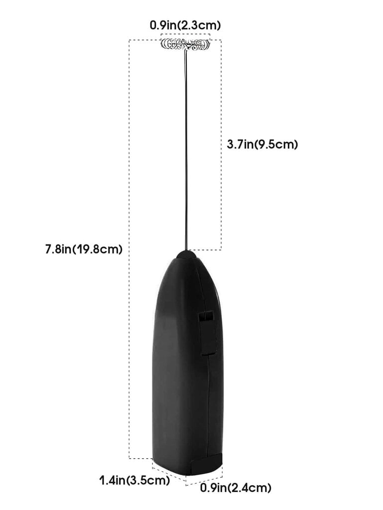 1 kpl sähköinen maidonvaahdotin ja munavatkain, joka toimii kahdella AA paristolla (ei sisälly), musta väri, vatsakahvalla ja 304 ruostumattomasta teräksestä valmistettu kaksoisjousi hinta ja tiedot | Intiimipesutuotteet | hobbyhall.fi