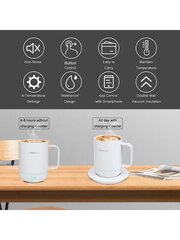 Vsitoo S3pro Älykäs lämpötilansäätömuki 2 kannella, itsestään lämpenevä kahvimuki 14 unssia, akunkesto 90 min - APP & manuaalisesti ohjattu lämmitetty kahvimuki hinta ja tiedot | Intiimipesutuotteet | hobbyhall.fi