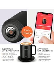 Vsitoo S3 Lämpötilansäädin Smart Mug 2 Kannella, Itsekuumeneva kahvimuki 10 Oz, LED-näyttö, 90 minuutin akunkesto - Sovellus- ja manuaalisesti ohjattu lämmitetty kahvi hinta ja tiedot | Intiimipesutuotteet | hobbyhall.fi