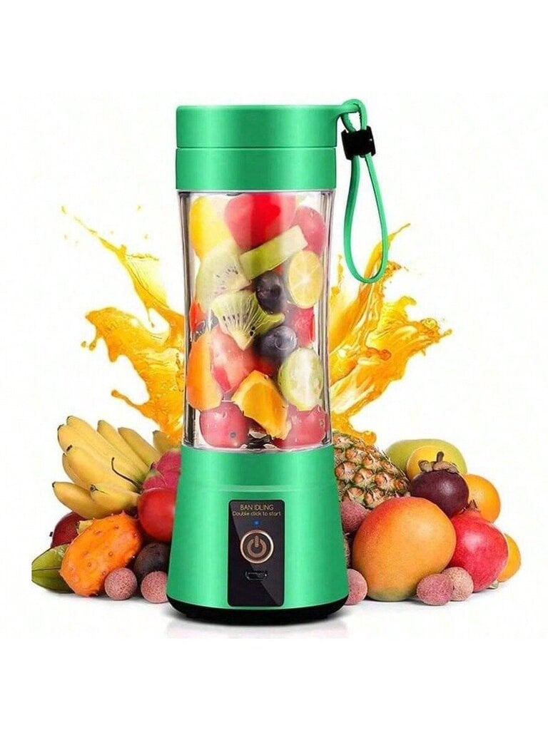 Henkilökohtainen kannettava tehosekoitin, minimehusekoitin, USB-ladattava pienikokoinen tehosekoitin smoothieille ja pirtelöille, mini Juicer Cup Travel 380 ml, mehu, maito, 5 hinta ja tiedot | Intiimipesutuotteet | hobbyhall.fi