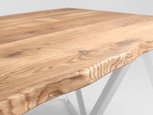 Ruokapöytä SHERWOOD 180x90 SOLID WOOD, tammi, valkoinen. hinta ja tiedot | Ruokapöydät | hobbyhall.fi