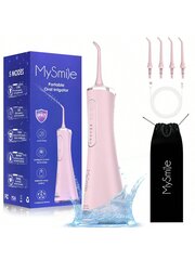 MySmile Water Dental Flosser hampaille Langaton suuhuuhtelulaite 5 puhdistustilaa 4 vaihdettavaa suutinkärkeä IPX 7 vedenpitävä USB ladattava vesihammashoito hinta ja tiedot | Intiimipesutuotteet | hobbyhall.fi