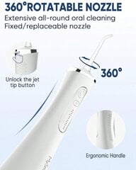 MySmile Water Dental Flosser hampaille Langaton suuhuuhtelulaite 5 puhdistustilaa 4 vaihdettavaa suutinkärkeä IPX 7 vedenpitävä USB ladattava vesihammashoito hinta ja tiedot | Intiimipesutuotteet | hobbyhall.fi