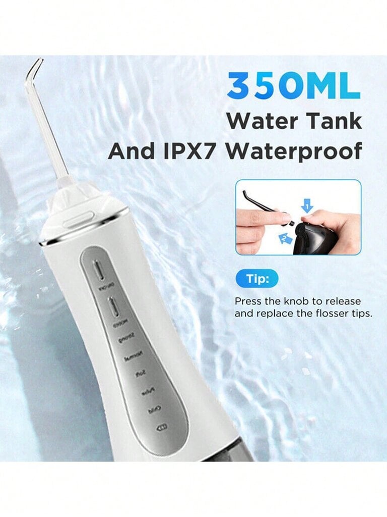 Fairywill Electric Water Dental Flosser -hammaspoisto: Kannettava johdoton suuhuuhtelulaite 350 ml:n ladattava matkakastelun puhdistusaine, vedenpitävä 6 Ti:lla hinta ja tiedot | Intiimipesutuotteet | hobbyhall.fi