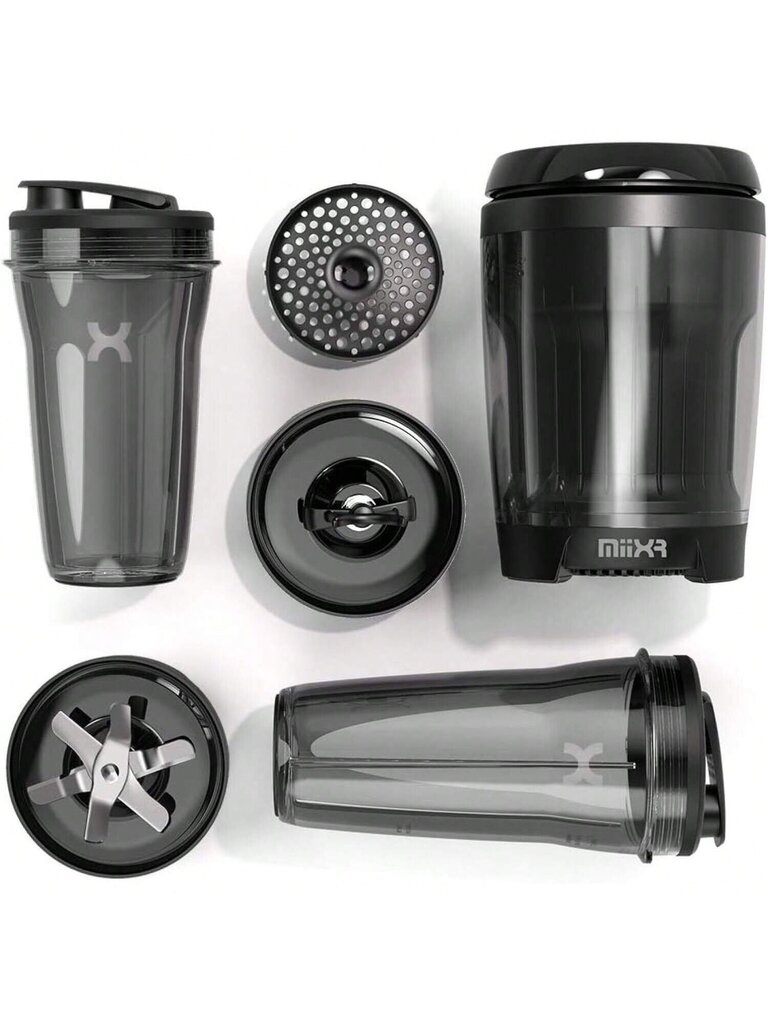 YONGSTYLE MiiXR X7 henkilökohtainen tehosekoitin pirtelöille ja smoothieille - 8-osainen setti - Performance Nutrition Protein Mixer X-Blade ja Shaker Bottle Agitat hinta ja tiedot | Intiimipesutuotteet | hobbyhall.fi