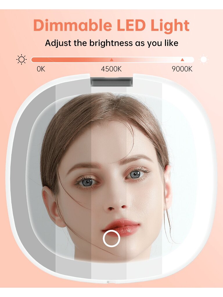 Gospire 3,9" ladattava matkameikkipeili valolla ja suurennuksella 10x, 3 vaaleaa väriä ja säädettävä kirkkaus, magneettinen sulku ja muistifu hinta ja tiedot | Intiimipesutuotteet | hobbyhall.fi