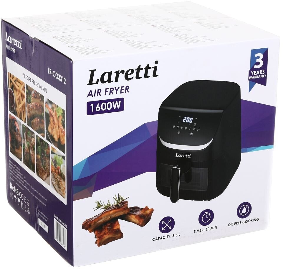 Laretti LR-CO3312 hinta ja tiedot | Airfryerit ja friteerauskeittimet | hobbyhall.fi