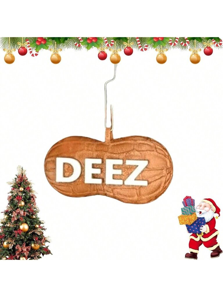 Deez Nuts -ornamentti, 3D Peanut Xmas Party Holiday -riippuvaiset koristeet, hauska maapähkinämallin joulukuusikoristeet, luovia lahjoja pähkinöiden ystäville (2 kpl hinta ja tiedot | Intiimipesutuotteet | hobbyhall.fi