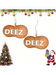 Deez Nuts -ornamentti, 3D Peanut Xmas Party Holiday -riippuvaiset koristeet, hauska maapähkinämallin joulukuusikoristeet, luovia lahjoja pähkinöiden ystäville (2 kpl hinta ja tiedot | Intiimipesutuotteet | hobbyhall.fi