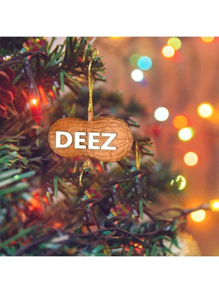 Deez Nuts -ornamentti, 3D Peanut Xmas Party Holiday -riippuvaiset koristeet, hauska maapähkinämallin joulukuusikoristeet, luovia lahjoja pähkinöiden ystäville (2 kpl hinta ja tiedot | Intiimipesutuotteet | hobbyhall.fi