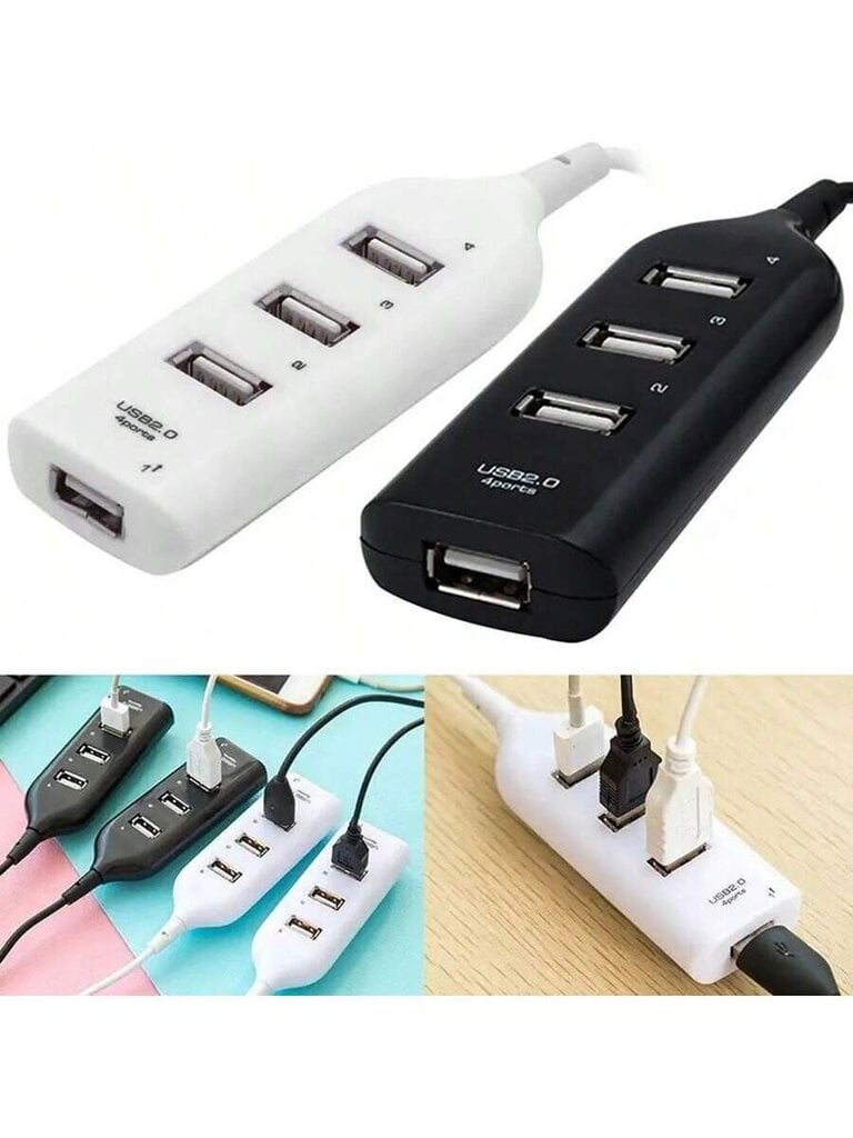 1kpl/2kpl USB 2.0 -keskitin Multi-USB-portti 4-porttia Keskitin USB High Speed HUB USB-jakaja PC-tietokonetarvikkeille hinta ja tiedot | Intiimipesutuotteet | hobbyhall.fi