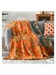 Homehours Orange Boho Queen Muslin -peitto, Bohemian kevyt peitto kesän Queen Size -peittoon, 100 % puuvillainen sidepeitto vuodesohvaan, käännettävä Queen hinta ja tiedot | Intiimipesutuotteet | hobbyhall.fi