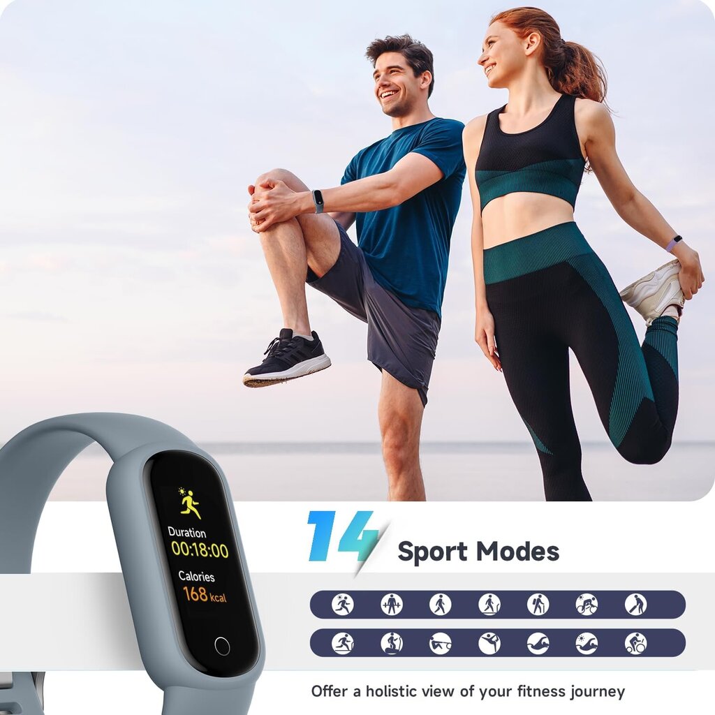 TOOBUR Fitness-kello, harmaa hinta ja tiedot | Aktiivisuusrannekkeet | hobbyhall.fi