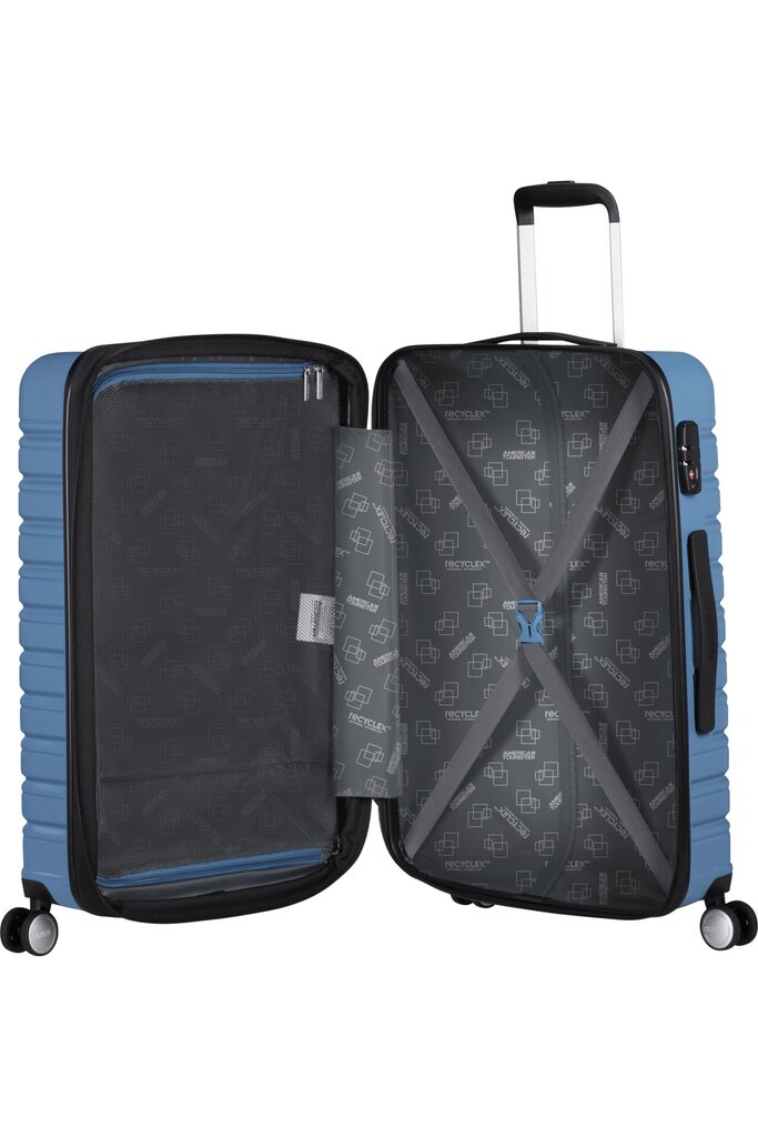 American Tourister Flashline Spinner Black M, 67 cm, sininen hinta ja tiedot | Matkalaukut ja matkakassit | hobbyhall.fi