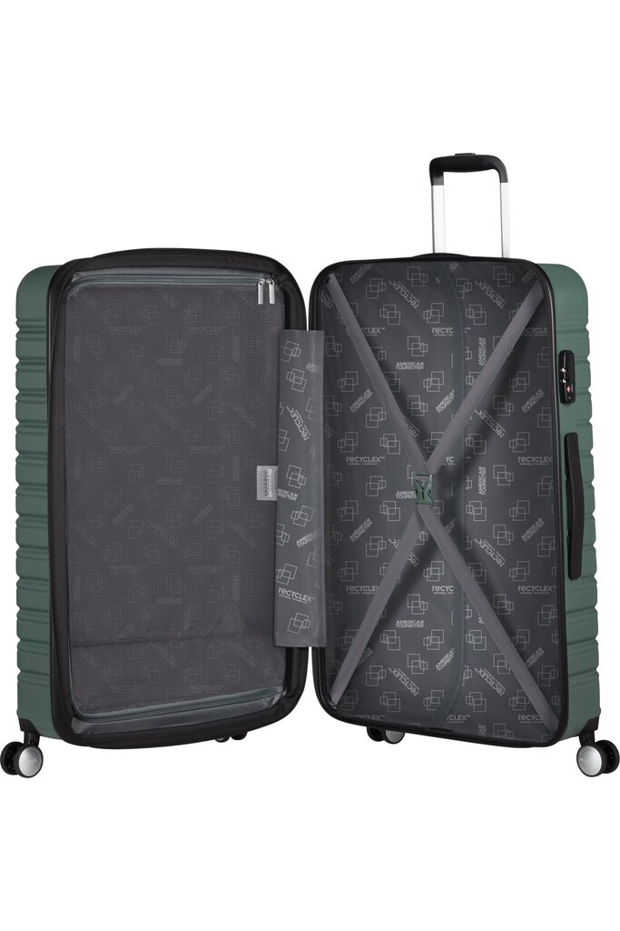 American Tourister Flashline Spinner Black L 78 cm, vihreä hinta ja tiedot | Matkalaukut ja matkakassit | hobbyhall.fi