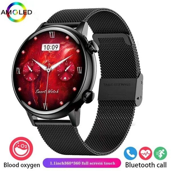 Uusi HK39 Adult's Smartwatch 2024 18MM HD Screen NFC Bluetooth Call Vedenpitävä aikuisten älykello Android IOS:lle