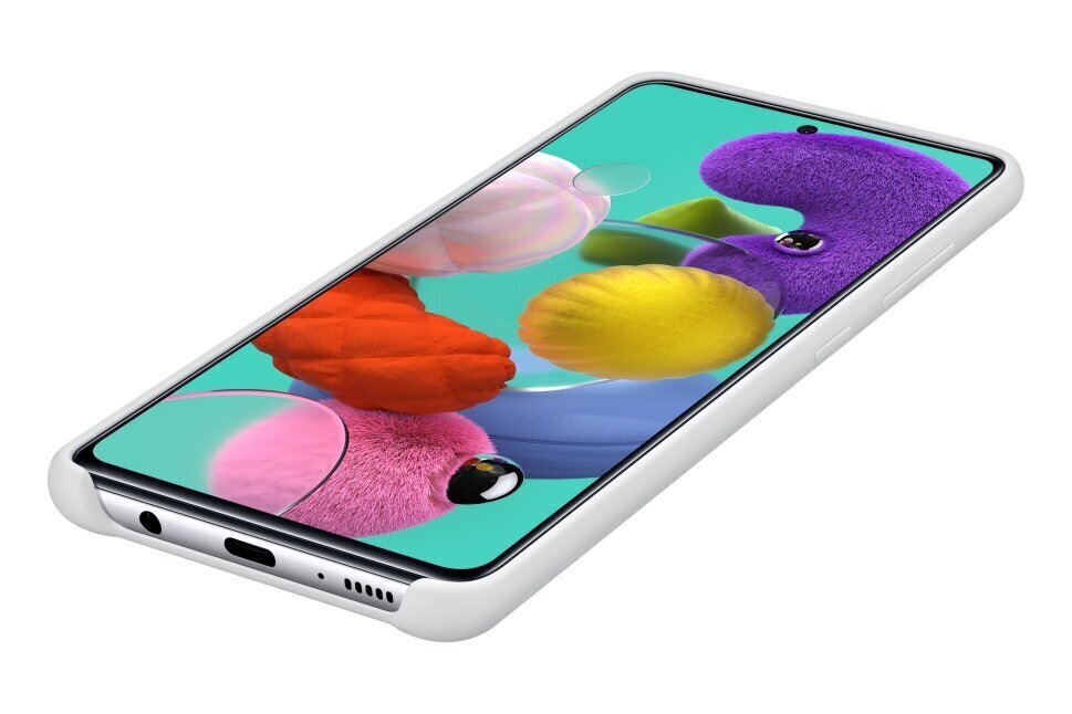 SAMSUNG SILICONE COVER A51 WHITE hinta ja tiedot | Puhelimen kuoret ja kotelot | hobbyhall.fi