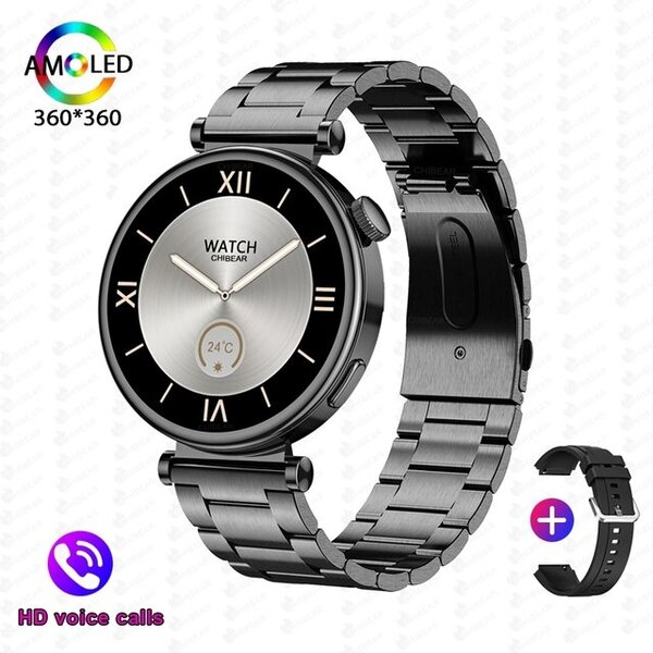 Kellolle 4 MINI Uusi 360*360 HD Smart Watch GPS-seuranta syke veren happi Bluetooth-puhelu NFC-älykellot aikuisten 41mm