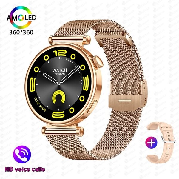 Kellolle 4 MINI Uusi 360*360 HD Smart Watch GPS-seuranta syke veren happi Bluetooth-puhelu NFC-älykellot aikuisten 41mm