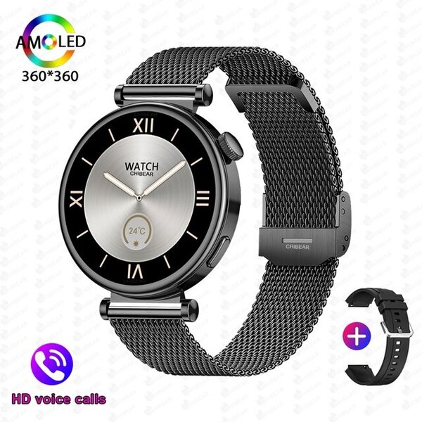 Kellolle 4 MINI Uusi 360*360 HD Smart Watch GPS-seuranta syke veren happi Bluetooth-puhelu NFC-älykellot aikuisten 41mm