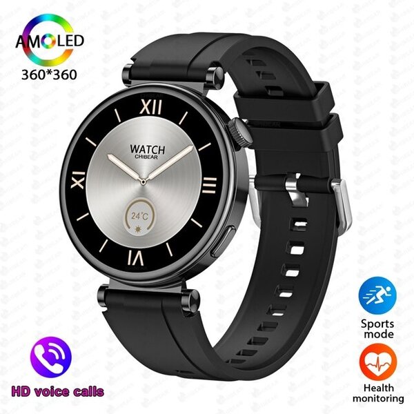 Kellolle 4 MINI Uusi 360*360 HD Smart Watch GPS-seuranta syke veren happi Bluetooth-puhelu NFC-älykellot aikuisten 41mm