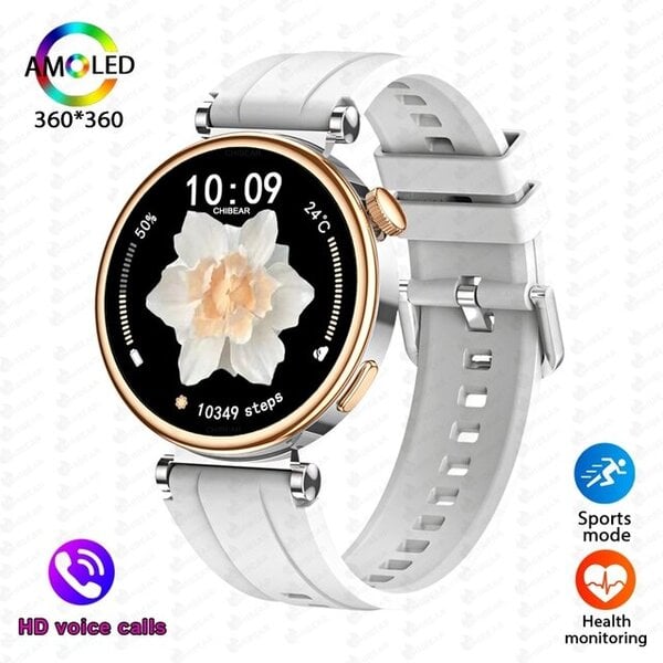 Kellolle 4 MINI Uusi 360*360 HD Smart Watch GPS-seuranta syke veren happi Bluetooth-puhelu NFC-älykellot aikuisten 41mm