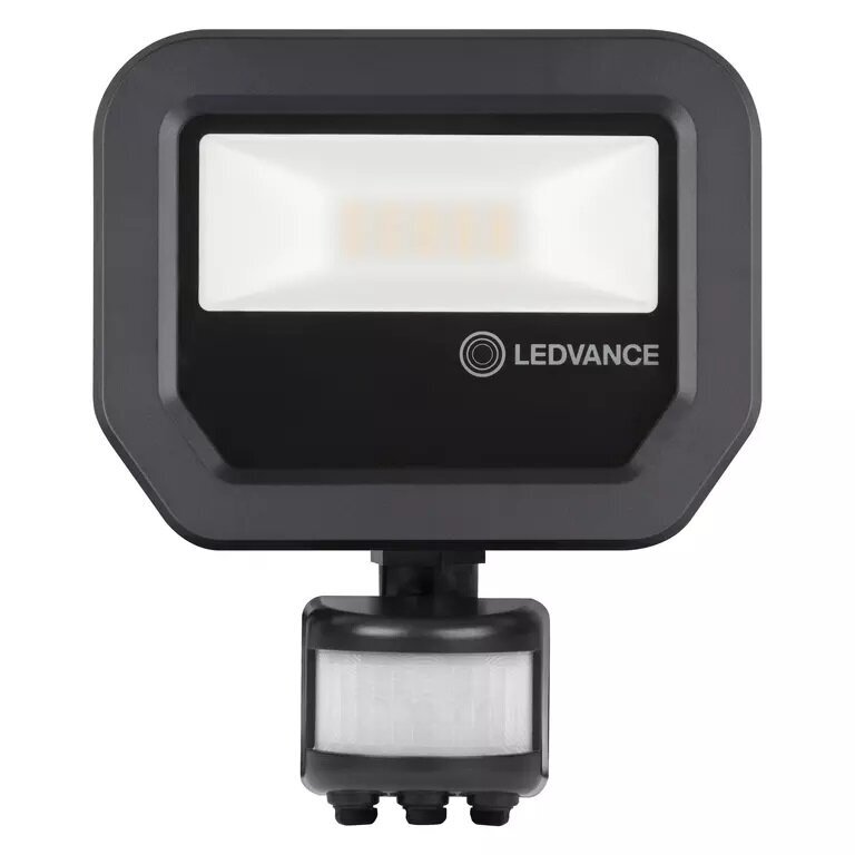 LED-kohdevalo Ledvance Floodlight PFM liiketunnistimella 10W/4000K IP65 BK hinta ja tiedot | Puutarha- ja ulkovalot | hobbyhall.fi