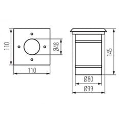 Sisäänrakennettu ulkovalaisin BERG DL-10 hinta ja tiedot | Puutarha- ja ulkovalot | hobbyhall.fi