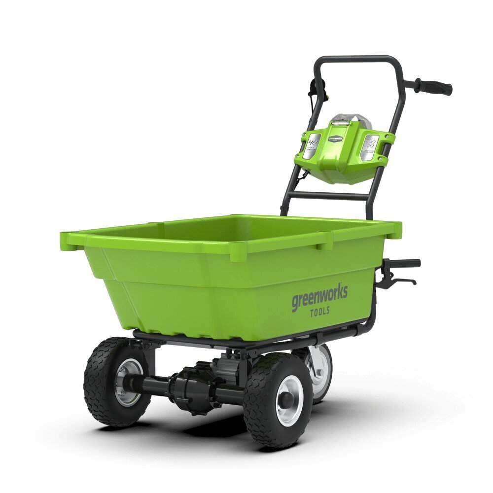 Itseliikkuva puutarhakottikärry Greenworks G40gc hinta ja tiedot | Kottikärryt ja puutarhakärryt | hobbyhall.fi